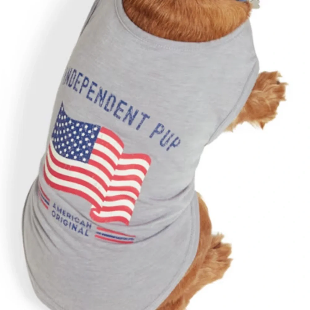 NWT patriotic flag Independence Pup t-shirt M